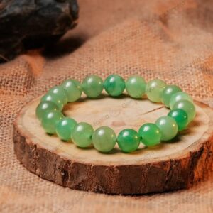 Green Aventurine Bracelet is known as the Stone of Opportunity and is believed to attract luck, prosperity, abundance, and positive energy. It is often worn to boost confidence, encourage emotional healing, promote personal growth, and support success in career, finances, and relationships. Many people also use it for balancing the heart chakra and reducing stress.