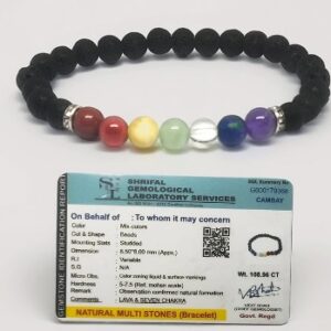Seven Chakra Bracelet is designed with seven different crystals that represent the body’s seven chakras. It is believed to promote energy balance, emotional well-being, mental clarity, spiritual growth, and inner harmony. Wearing a Seven Chakra Bracelet may help align and balance the chakras, encouraging positivity, peace, and overall wellness.