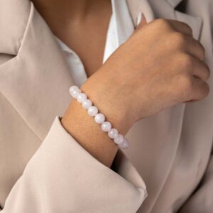 Rose Quartz is known as the Stone of Love and is associated with unconditional love, compassion, and emotional healing. It is believed to attract love, strengthen relationships, promote self-love, and bring peace, harmony, and positivity into life. Rose Quartz is also used to help release emotional stress and open the heart to kindness and forgiveness.